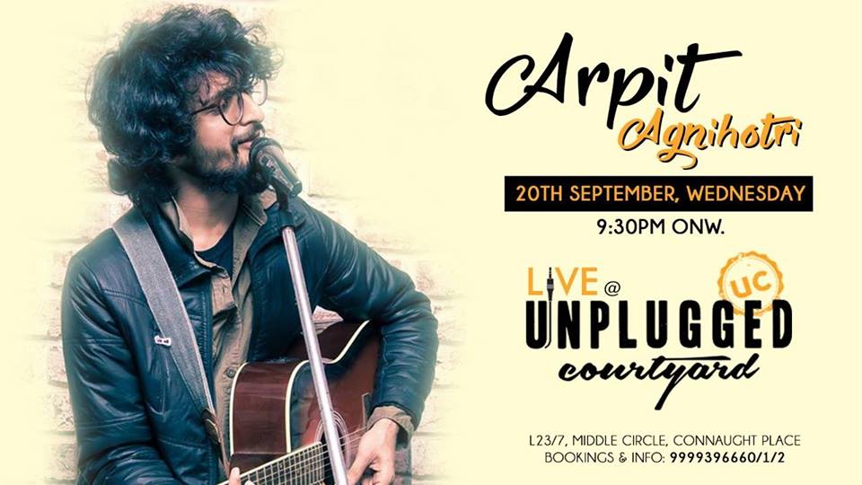 Arpit Agnihotri performing live at Unplugged Courtyard